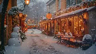 Cozy Winter Street Coffee Jazz ☕ Smooth Jazz for Calm City Vibes