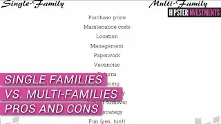 Single-Family vs. Multi-Family Investing | Pros and Cons
