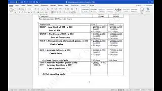 operating cycle problem 02