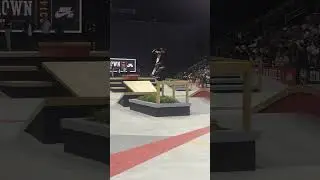 Nyjah Huston's controversial tre flip steez in at Street League in 2014 ... #brinksbrocam