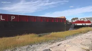 Saturday marks day 3 since massive barges washed up on Connecticut shore