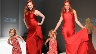 Keala Rose walks the runway with mommy at Fashion Week for Go Red  4/2015!! Carmit @Doll2Dame