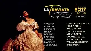 VERDI - LA TRAVIATA - (NICOLESCO, PRICE, ELVIRA, MERCER) PALLO - NYC 26.01.1978
