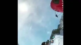 Airbus AS35B3 Helicopter Backward Takeoff from snow helipad #advanturelife #heliride #short