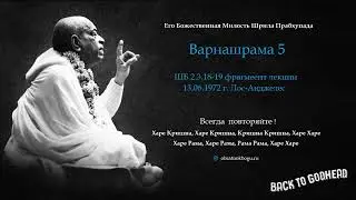 Шрила Прабхупада - Варнашрама 5 (ШБ 2.3.18-19 фрагмеент лекции 13.06.1972 г. Лос-Анджелес)