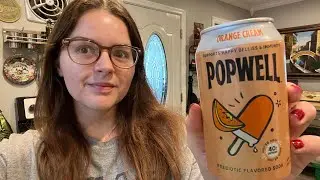 Trying This Popwell Orange Cream Caffeinated Better-For-You Prebiotic Soda with 35 Calories