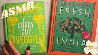 ASMR Cook Books Show and Tell - Vegetarian Indian Recipes (Whispered)