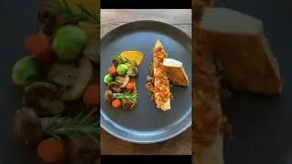 Chicken Breast, Crispy Skin, Carrot Puree & Roasted Veggies - Ức G&agrave; Da Gi&ograve;n v&agrave; Rau Củ Nướng #shorts