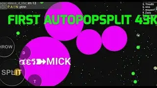 BLOB/FIRST AUTOPOPSPLIT EVER 43K BIGGEST POPSPLIT EVER,DOUBLESPLIT REVERSES,TRICKPOPSPLIT (AGAR.IO)
