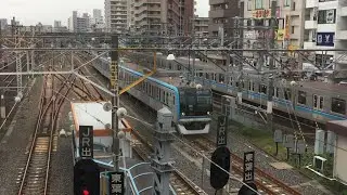 【8倍速】平日朝の東京メトロ東西線･東葉高速鉄道線西船橋駅（字幕入り）