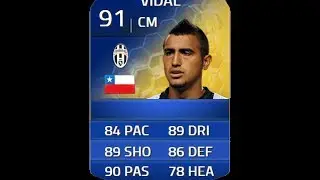 FIFA 14 TOTS VIDAL 91 Player Review & In Game Stats Ultimate Team