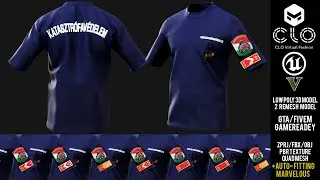 Hungarian Firefighter Uniform 3D Model Szabolcs-Szatm&aacute;r-Bereg County Disaster Management Directorate