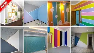 Geometric Accent Wall Art | Wall Painting Design Ideas | Asian paint colour image for bedroom 2024
