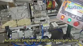 Big Plastic Container Screw Capping Machine, Single Head Bottle Gripper Capper Top Factory