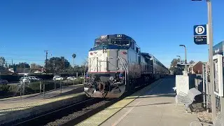 6 windy 🌬️ day trains 🚂 in MOORPARK (featuring Dash 8 #510 and P42DC #30)