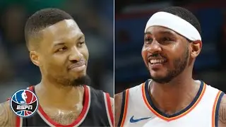 Carmelo Anthony commands the respect of Damian Lillard and CJ McCollum - Woj | NBA Countdown