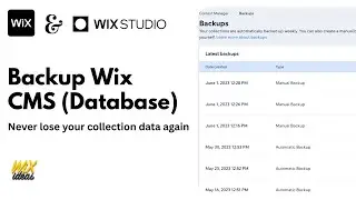 Резервное копирование CMS Wix (базы данных) | Идеи для Wix