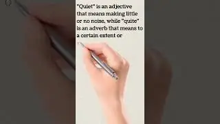 Different between quiet and quite | English grammar #englishgrammar #englishvocabulary #trending