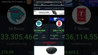 MrBeast VS TSeries Live Sub Count!