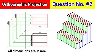 Orthographic projection by isometric champ | engineering drawing | first angle projection (Part-2)