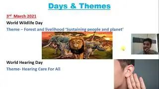 Important Days and Themes March 2021