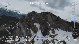DJI FPV Drone with telemetry overlay