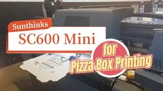 Customer Demo! Full Process of Printing Pizza Boxes with SC600 Mini Single Pass Printer.