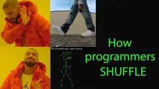 How programmers shuffle | #Shorts | ASCII art | Python project