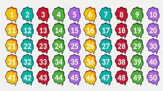 Learn Counting 1 to 50 🌈 | Numbers Song for Kids 👶 | Learn counting 1-100