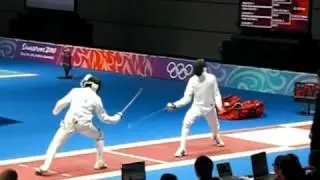 YOG 2010 Fencing Mixed Event Semis (Men's Epee) Italy Vs Canada 3/4