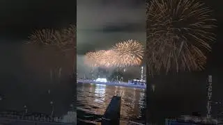 Chinese new year Last part of 23mins fireworks..@ Victoria harbor hongkong.. #hongkong #OFW