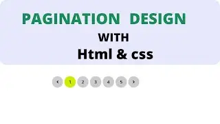 Pagination UI Design using HTML & CSS 2022 | How to Make Pagination For Website
