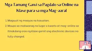 Alituntunin sa Online na Klase / Online Class Rules