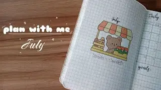 Plan with me 📚 || Minimalistic bujo theme 📑 || July 🧸