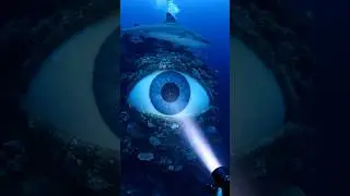 I found a GIANT EYE looking at me! It opened! 👁️🟣🦈