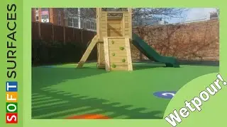 Installing Wetpour Playground at Uxbridge Early Years Centre