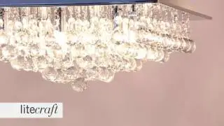 Galaxy 8 Light Flush Ceiling Light - Chrome | Litecraft - Lighting Your Home