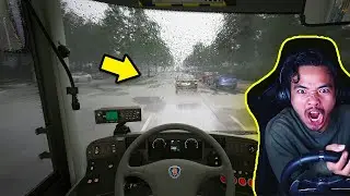 Hujan Lebat!! Sopir Bus Scania Bingung ngidupin wifer - the bus simulator part5