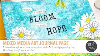 Mixed Media Art Journal Page | ModaScrap Daisy