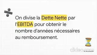 Indicateurs d'analyse d'une entreprise : Dette nette sur EBITDA