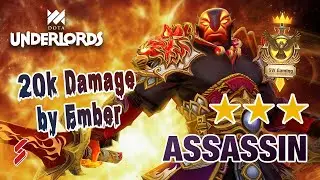 Amazing 20k Damage by Ember Spirit | 6 ★★★ Heroes | Dota Underlords Assassin Build