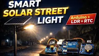 Solar powered led street light with automatic intensity control using aurdino uno, LDR and RTC