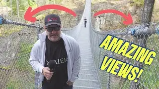 Elk Falls Provincial Park Tour - Campbell River BC Suspension Bridge Views
