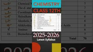 CBSE CLASS 12 Latest syllabus #cbseupdates #cbse #class12chemsitry #chemistry #cbseboardexam #2025