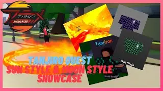 Sun Style & Moon Style Showcase!!! Tanjiro Quest | Roblox Anime Fighting Simulator