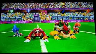 Mario & Sonic London 2012 Team Dr. Eggman Loses in Football
