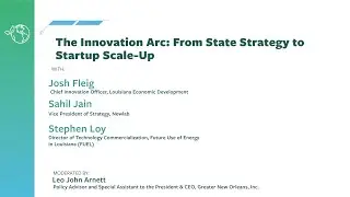 The Innovation Arc  From State Strategy to Startup Scale Up