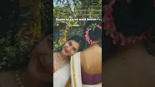 Poses in Saree with bestie ✨ #shorts #viral