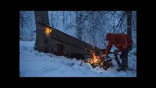 🔥 5-Day Solo Jungle Survival Camping &ndash; Torch & Canvas Rain Shelter