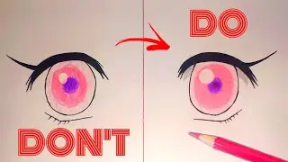 How To Color Anime Eyes With Color Pencils [ Nezuko Kamado]